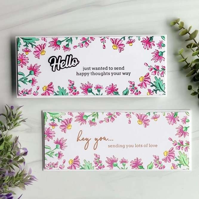 Pinkfresh - Daisy Slimline Frame Stamp