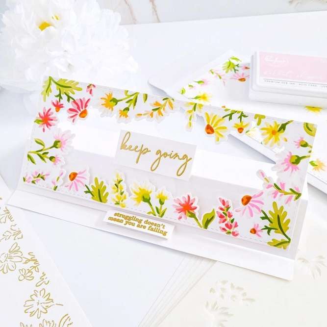 Pinkfresh - Daisy Slimline Frame Stamp