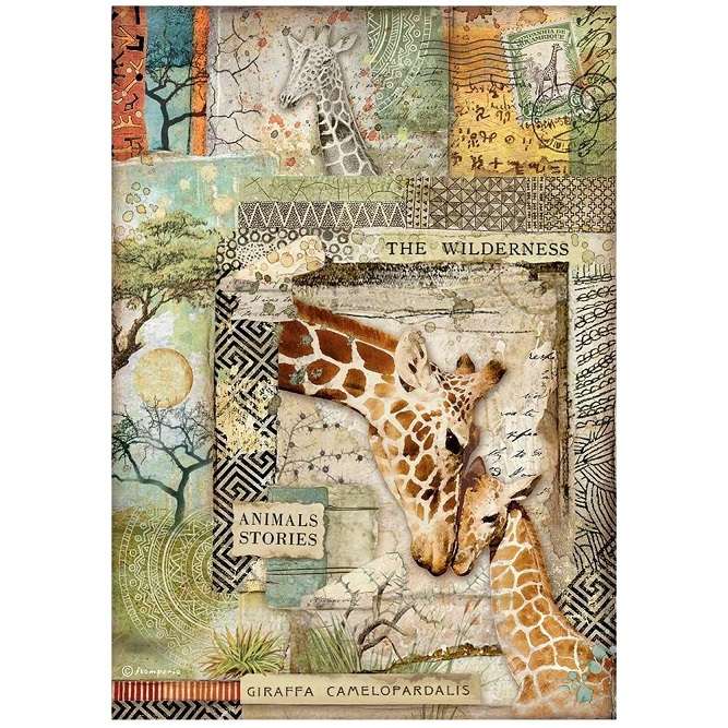 Stamperia Rice Paper - Giraffe