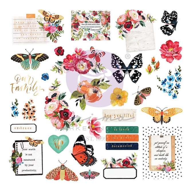 Prima - Painted Floral Ephemera