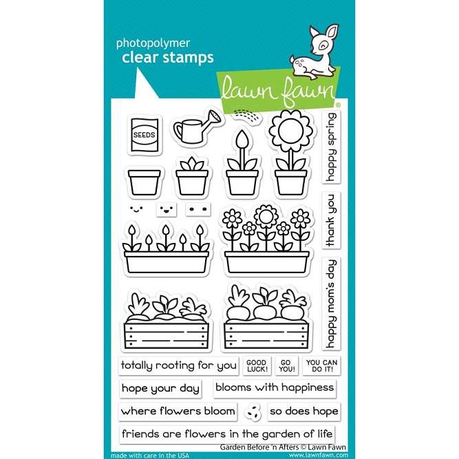 Lawn Fawn - Garden Before 'n Afters Stamps