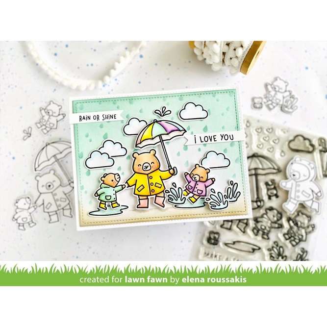 Lawn Fawn - Beary Rainy Day Stamps