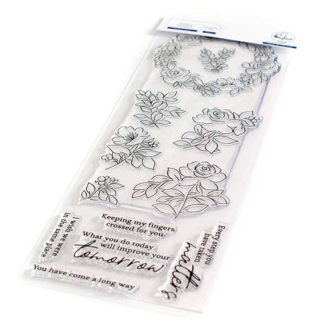 Pinkfresh - Rainbow Floral Stamp