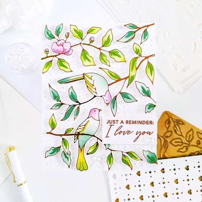Pinkfresh - Songbirds On Branches Stamp