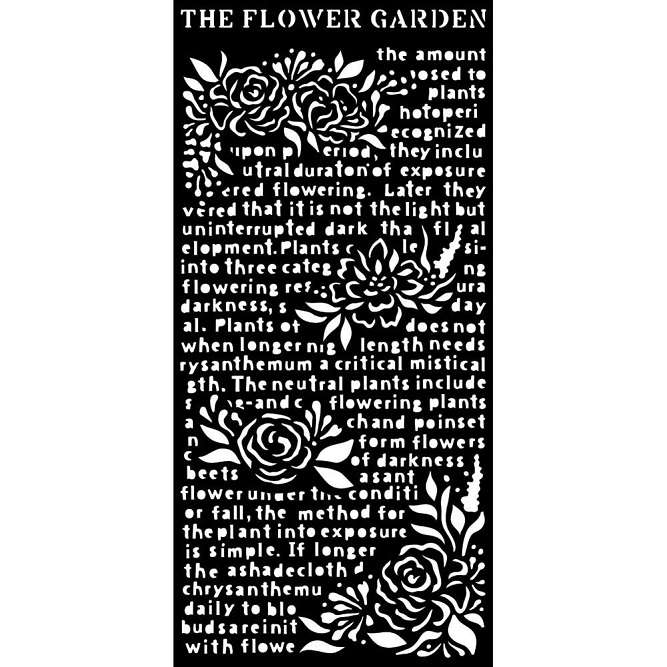 Stamperia Thick stencil 12X25 - The Flower Garden