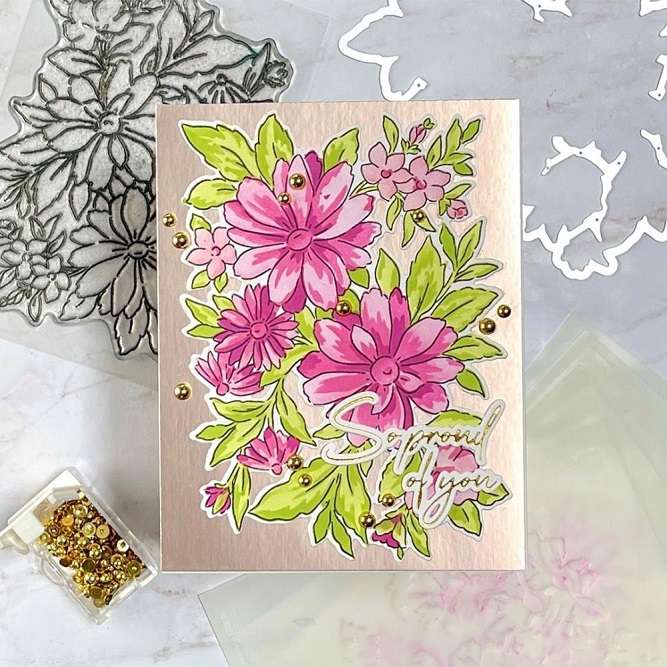 Pinkfresh - Painted Daisies Stamp