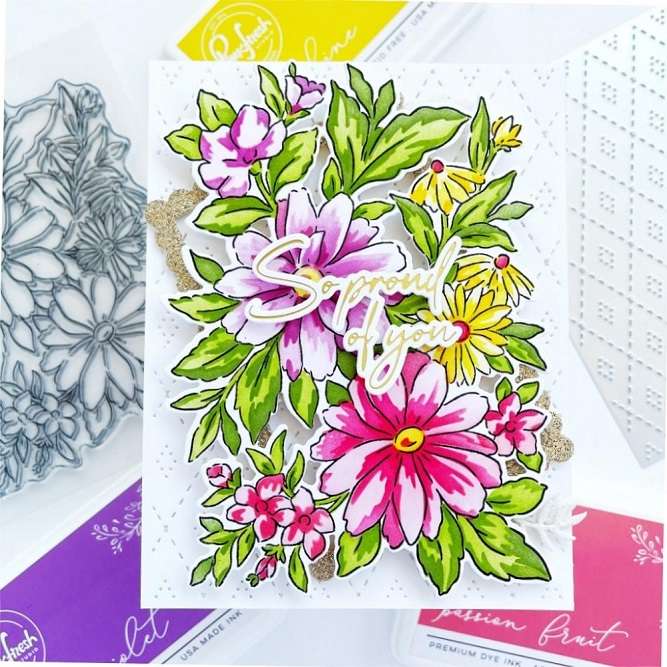 Pinkfresh - Painted Daisies Stamp