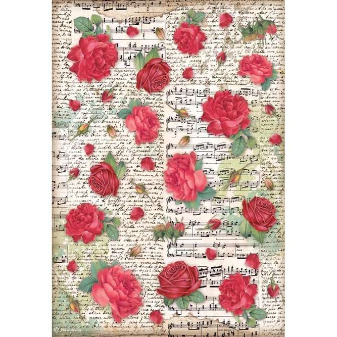 Stamperia Rice Paper - Red Roses