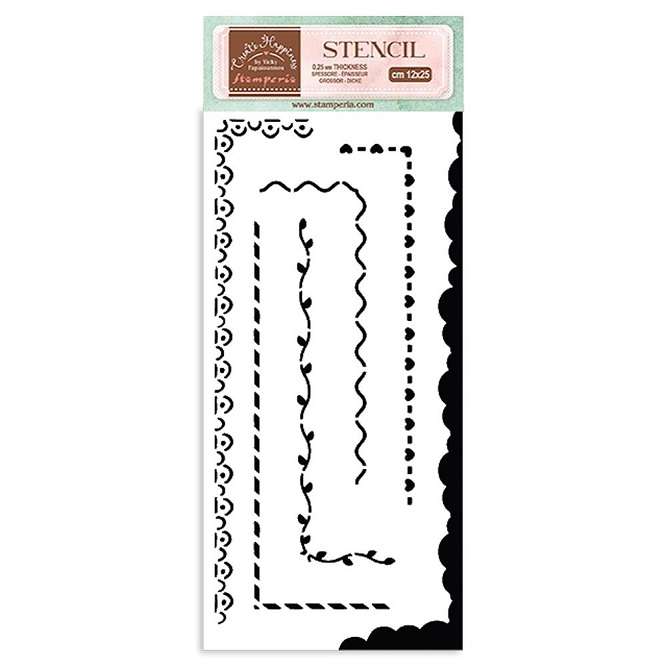 Stamperia Thick stencil 12X25 - Borders 1