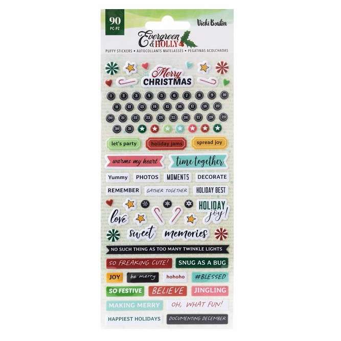 AC - Evergreen & Holly Stickers