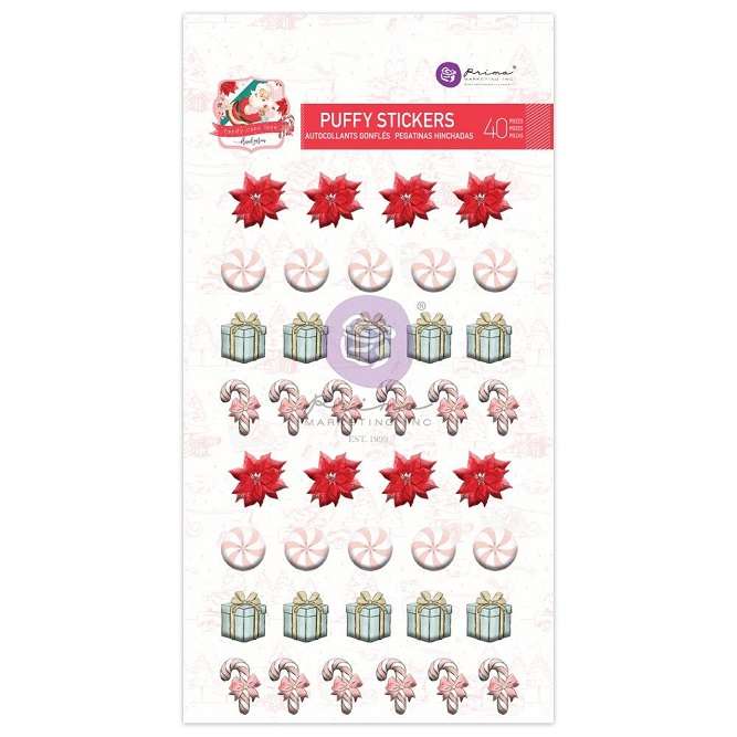 Prima - Candy Cane Puffy Stickers