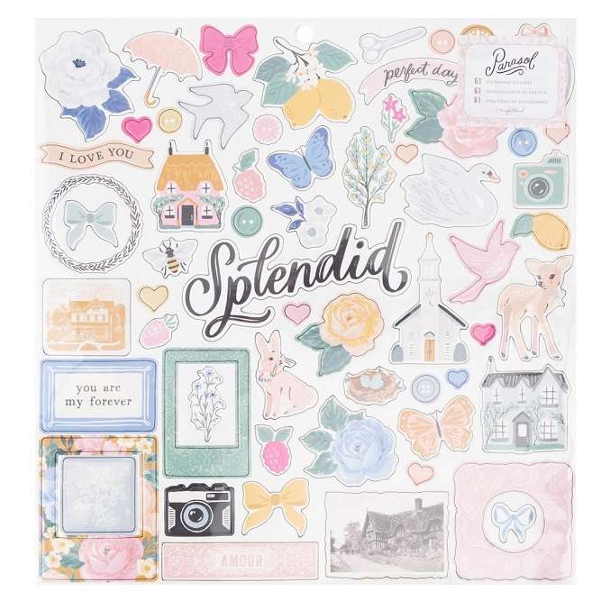 AC - Parasol Chipboard Stickers