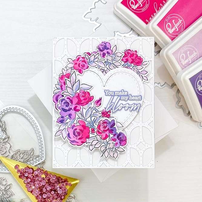 Pinkfresh - Indigo Roses Stamp