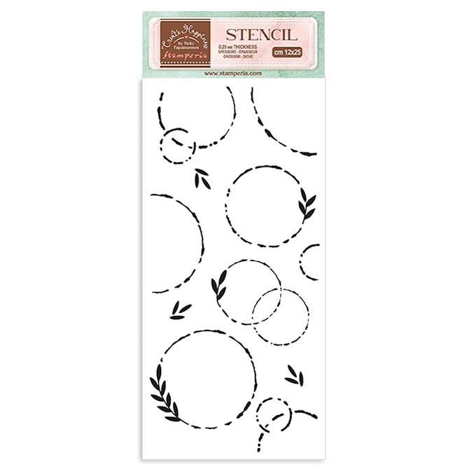 Stamperia Thick stencil 12X25 - Welcome Home Garlands