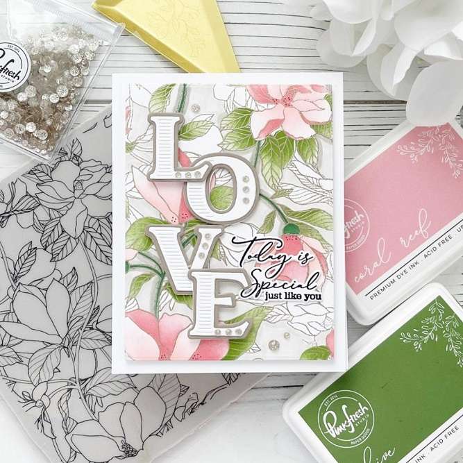 Pinkfresh - Magnolia Pattern Stamp