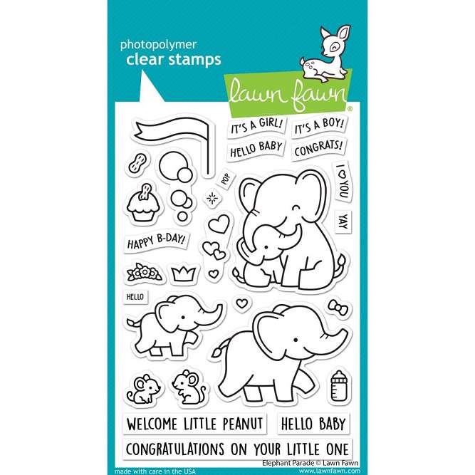 Lawn Fawn - Elephant Parade Stamp