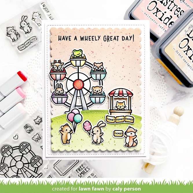 Lawn Fawn - Wheely Great Day Stamp