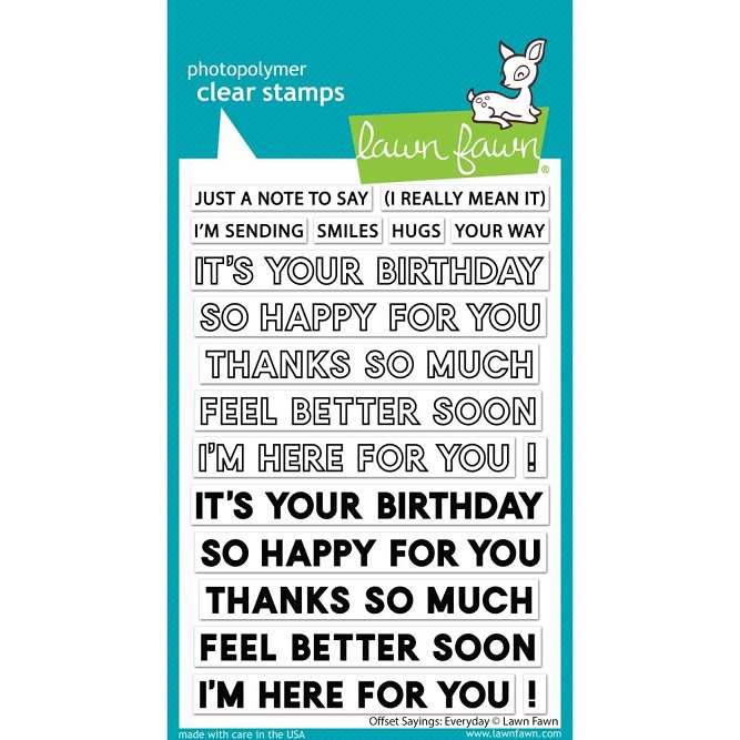 Lawn Fawn - Offset Sayings: Everyday Stamp