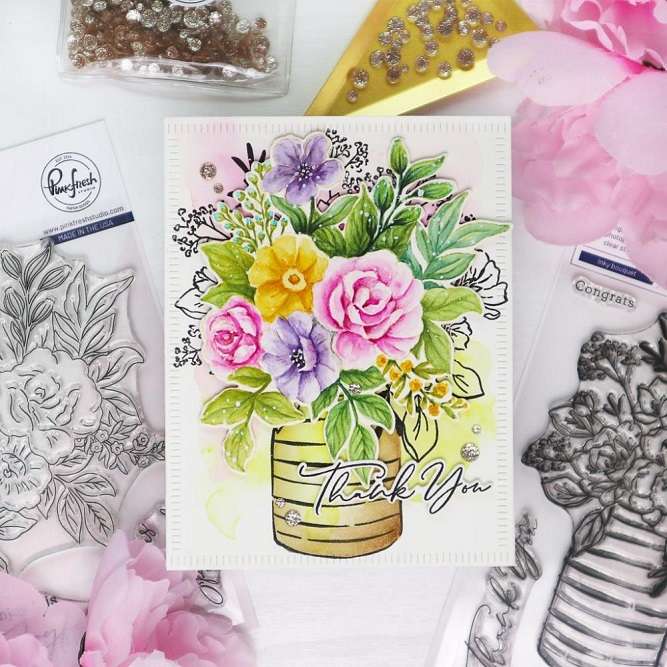 Pinkfresh - Inky Bouquet Stamp