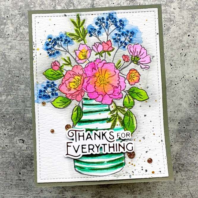 Pinkfresh - Inky Bouquet Stamp