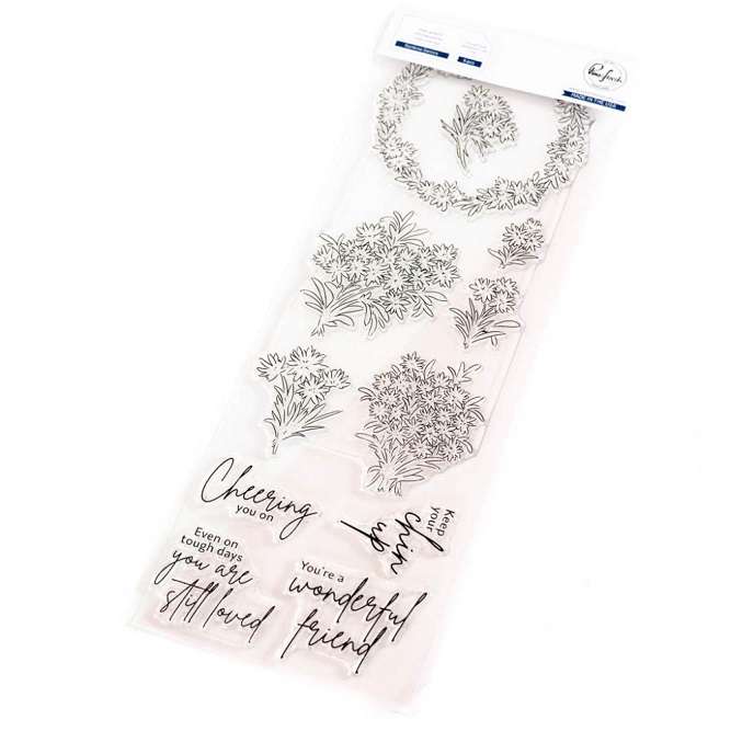 Pinkfresh - Rainbow Daisies Stamp