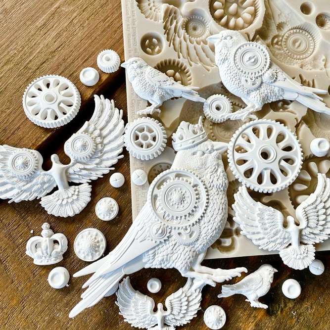 Prima - Decor Mould - Clockwork Sparrows