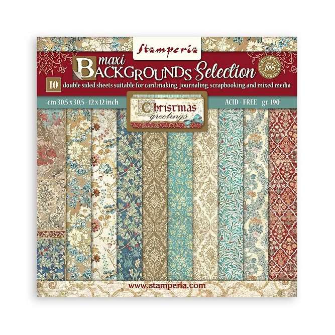Stamperia - Christmas Greetings Maxi Background