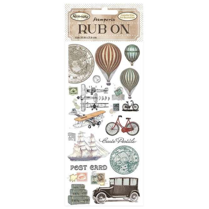 Stamperia - Around The World Balloons Rub-On