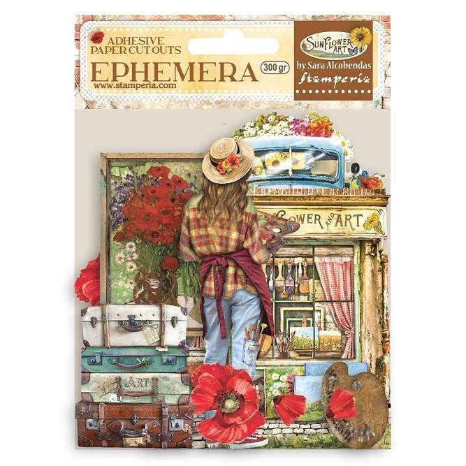 Stamperia - Sunflower Art Elements And Poppies Cut Outs