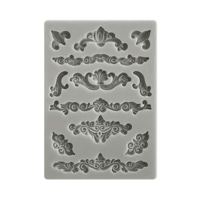 Stamperia Silicon Mould A6 - Sunflower Art Corners And Embellishments
