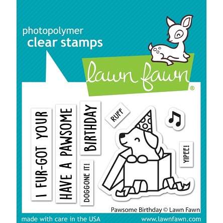 Lawn Fawn - Pawsome Birthday Stamp