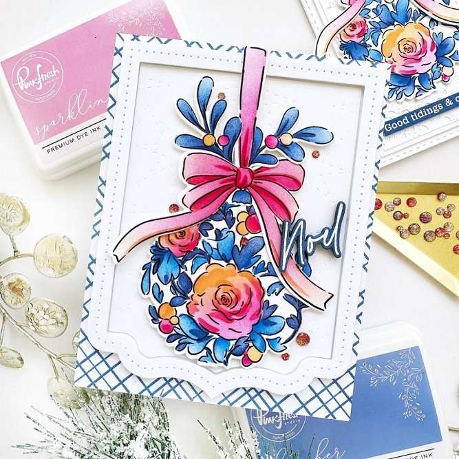 Pinkfresh - Floral Bauble Stamp
