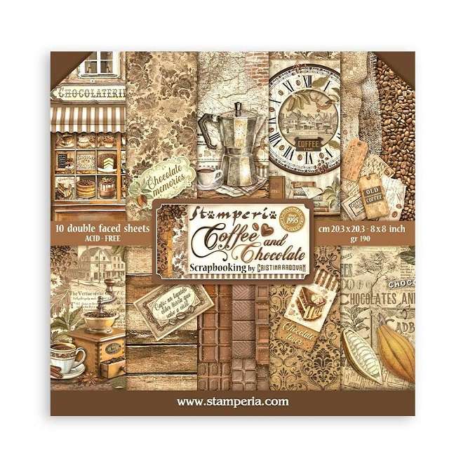 Stamperia pad 20x20 - Coffee And Chocolate