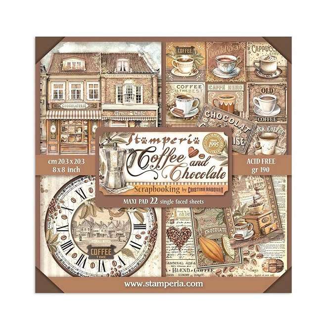 Stamperia pad 20x20 - Coffee And Chocolate x22