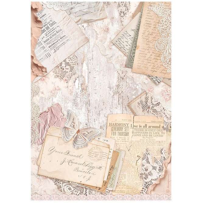 Stamperia Assorted Rice Paper - Romance Forever