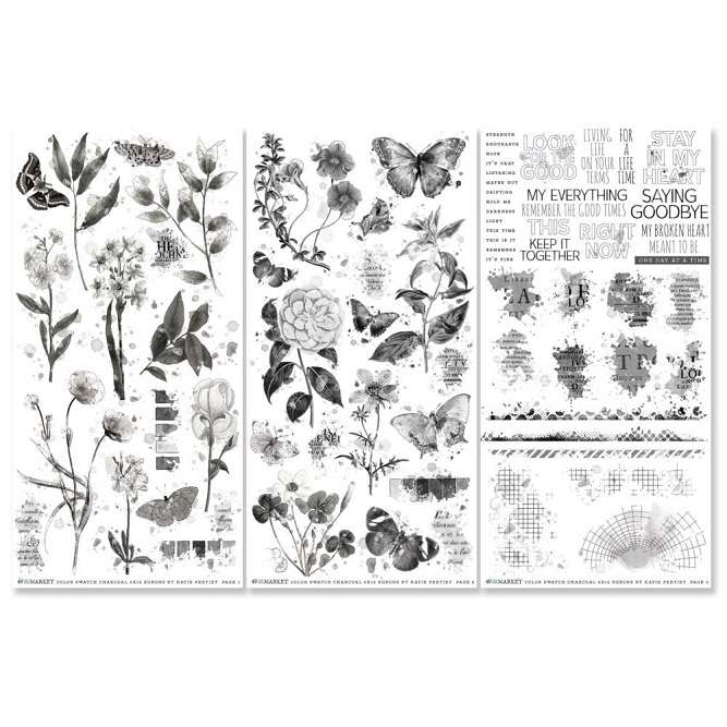 49 & Market - Color Swatch: Charcoal Rub-On