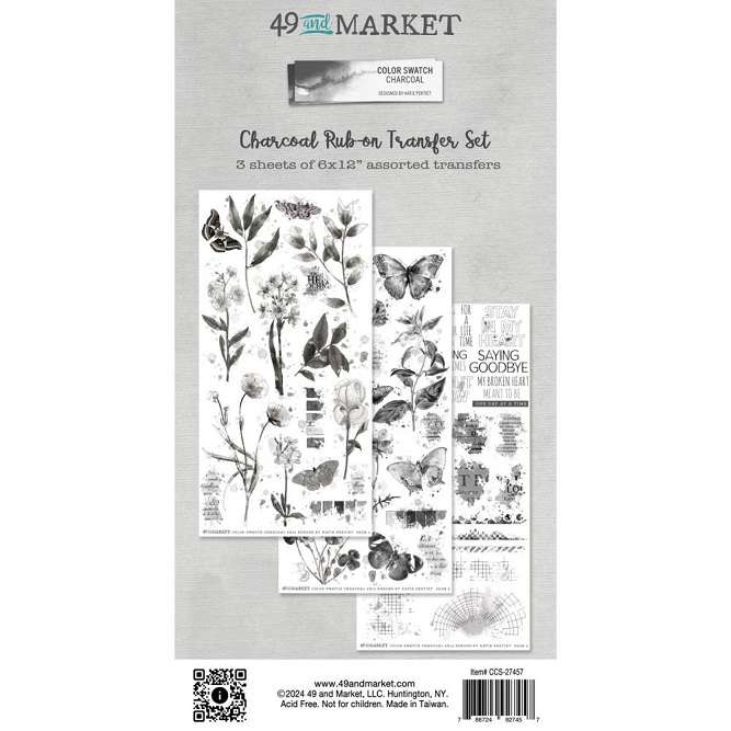 49 & Market - Color Swatch: Charcoal Rub-On