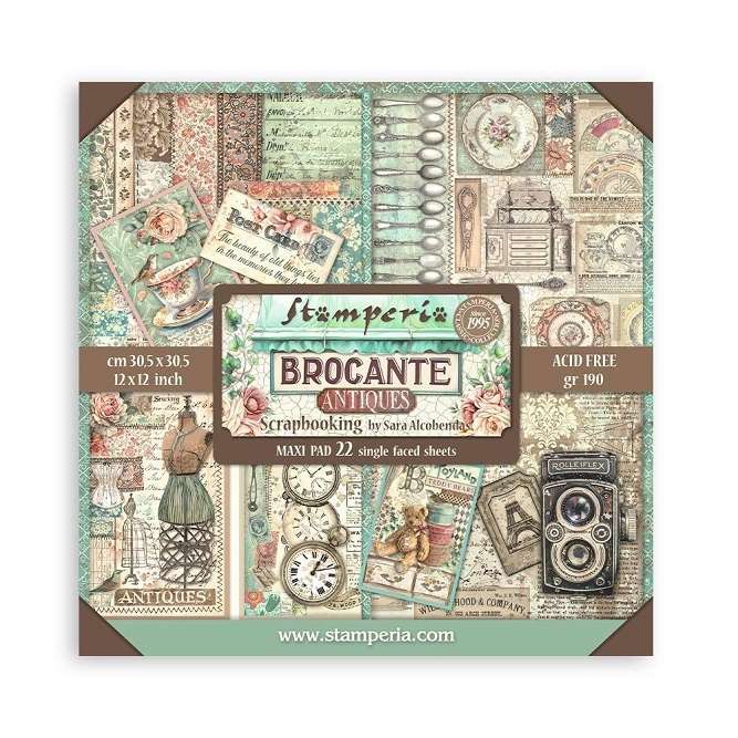 Stamperia pad 30x30 - Brocante Antiques x22