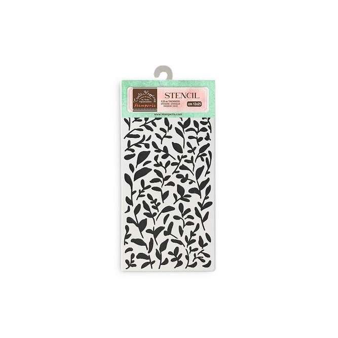 Stamperia Thick stencil 12X25 - Secret Diary Leaves