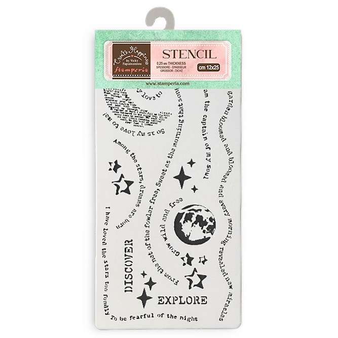Stamperia Thick stencil 12X25 - Secret Diary Dream