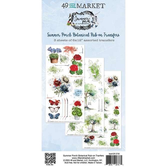 49 & Market - Summer Porch Botanical Rub-on