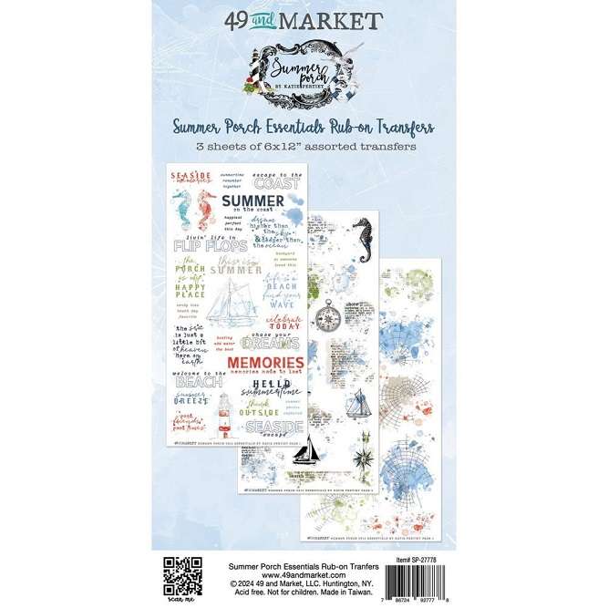 49 & Market - Summer Porch Essentials Rub-on