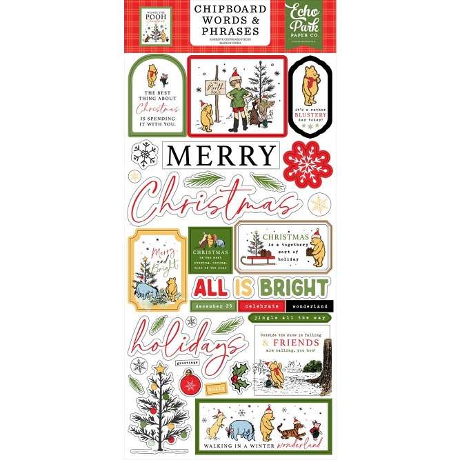 EP - Winnie The Pooh Christmas Chipboard