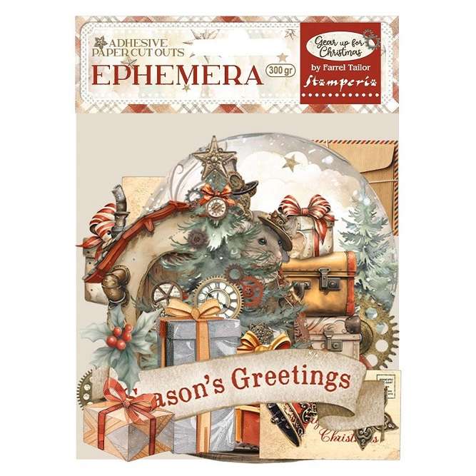 Stamperia - Ephemera - Gear Up For Christmas