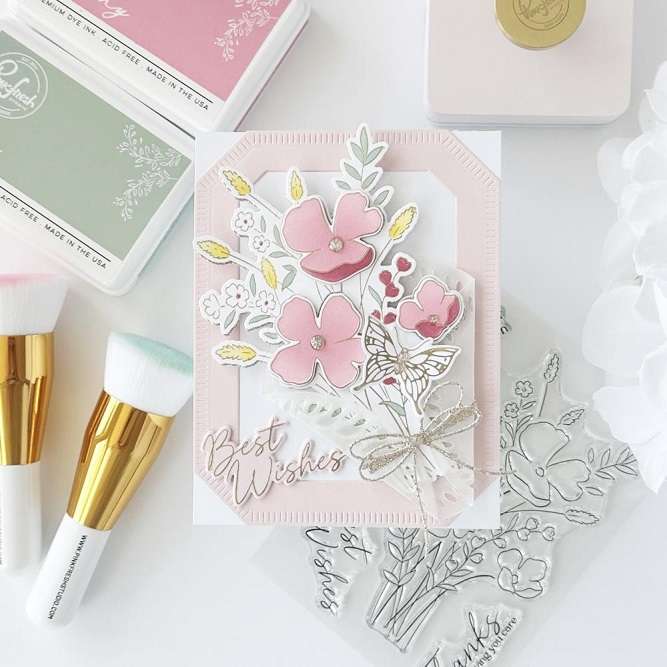 Pinkfresh - Playful Petals Stamp