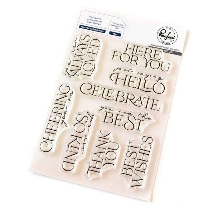 Pinkfresh - Here For You Sentiments Stamp