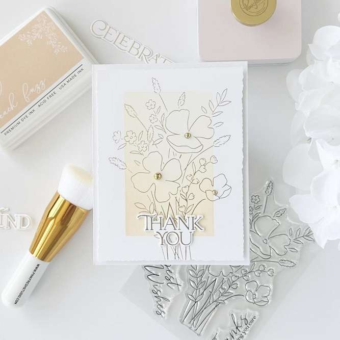 Pinkfresh - Here For You Sentiments Stamp
