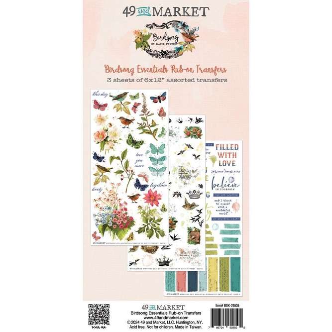 49 & Market - Birdsong Rub-On