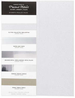 Harmony - Precious Metals Cardstock 20/Pkg - Silver