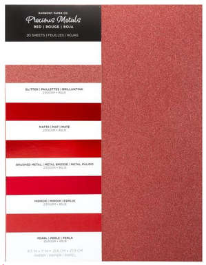 Harmony - Precious Metals Cardstock 20/Pkg - Red